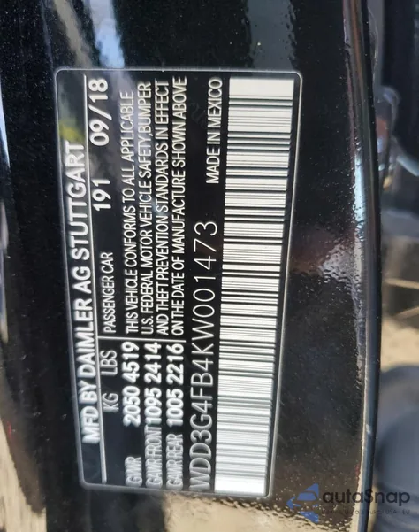 2019 Mercedes-Benz A 220 4Matic z USA, uszkodzony, nr VIN WDD3G4FB4KW001473